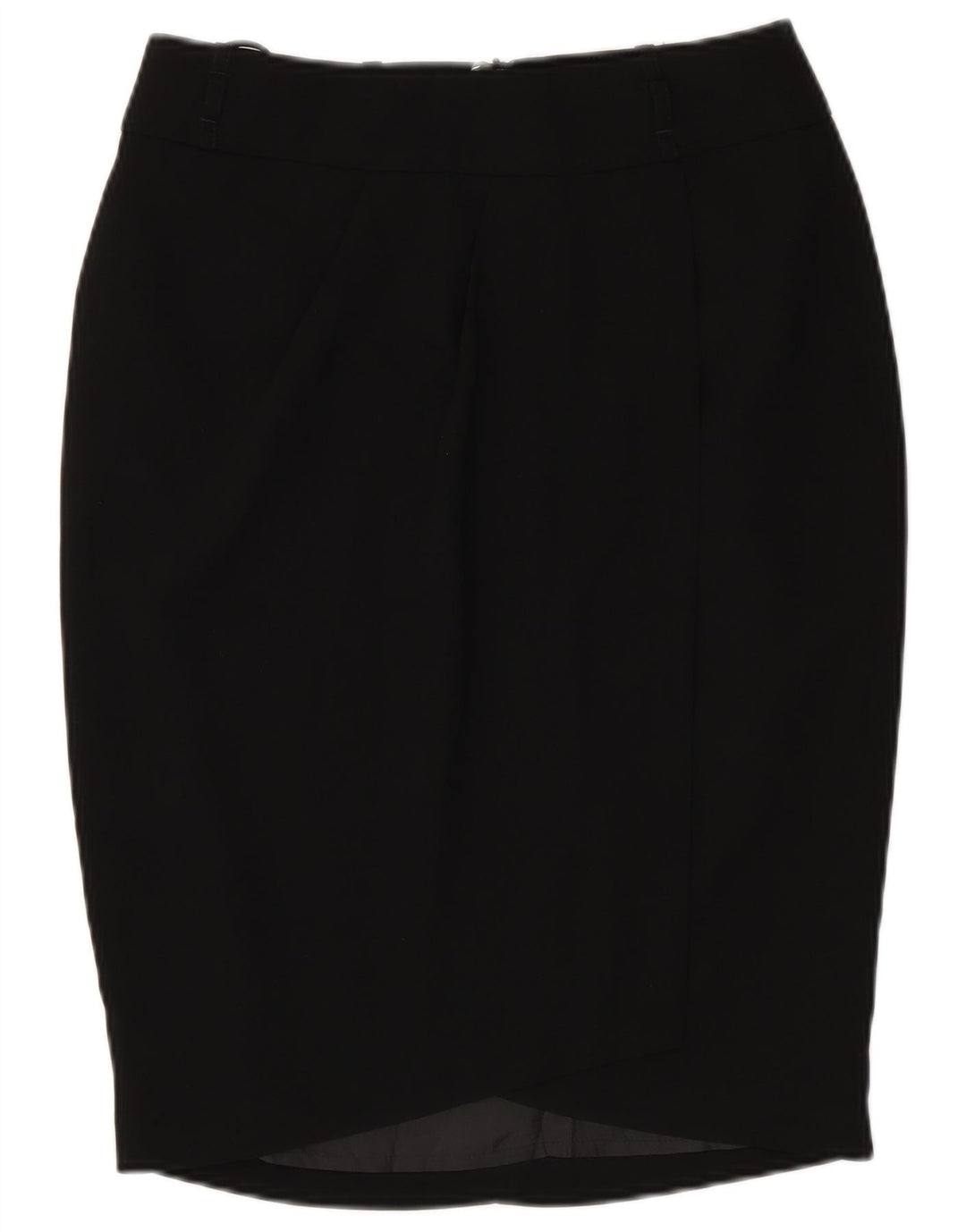 Saia lápis feminina Marks & Spencer Reino Unido 12 médio W30 poliéster preto