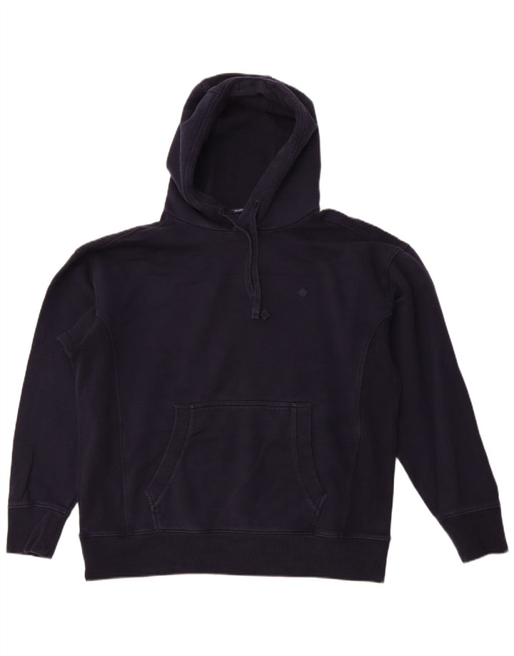 Suéter masculino GANT com capuz e ajuste relaxado XL azul marinho algodão