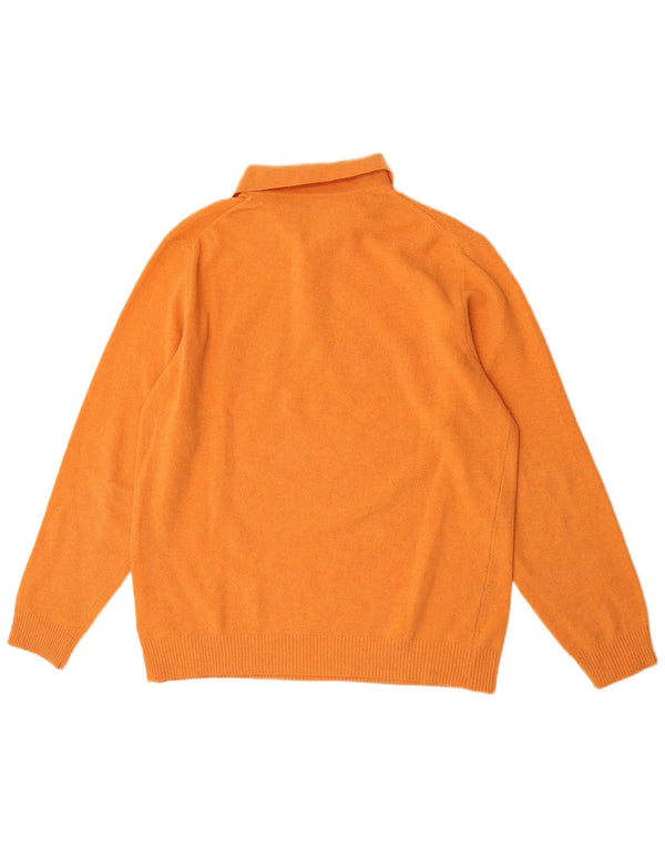Suéter masculino Sergio Tacchini com gola polo e lã laranja XL