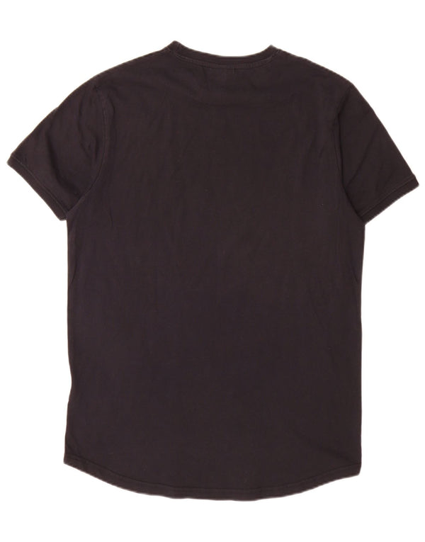 Ellesse Camiseta masculina gráfica Top médio algodão preto