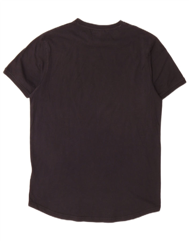 Ellesse Camiseta masculina gráfica Top médio algodão preto