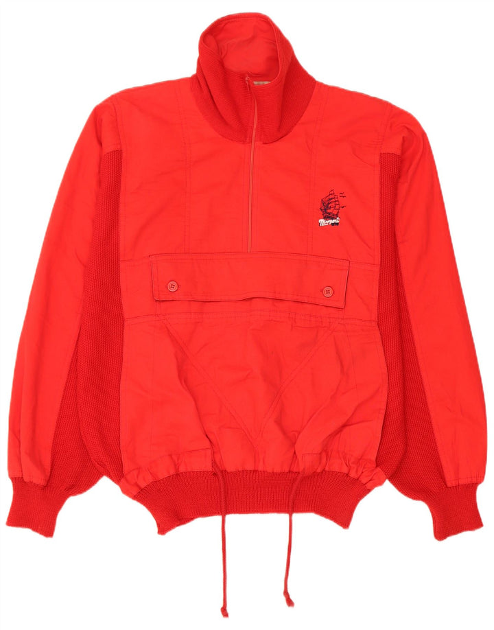 Suéter masculino Rodrigo Anorak com zíper e gola IT 50 médio vermelho lã nova