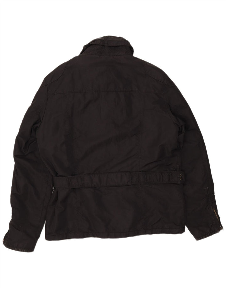 Jaqueta utilitária masculina Scotch & Soda Reino Unido 42 XL preto nylon