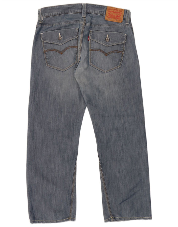 Levi's Masculino 514 Straight Jeans W33 L30 Azul Algodão