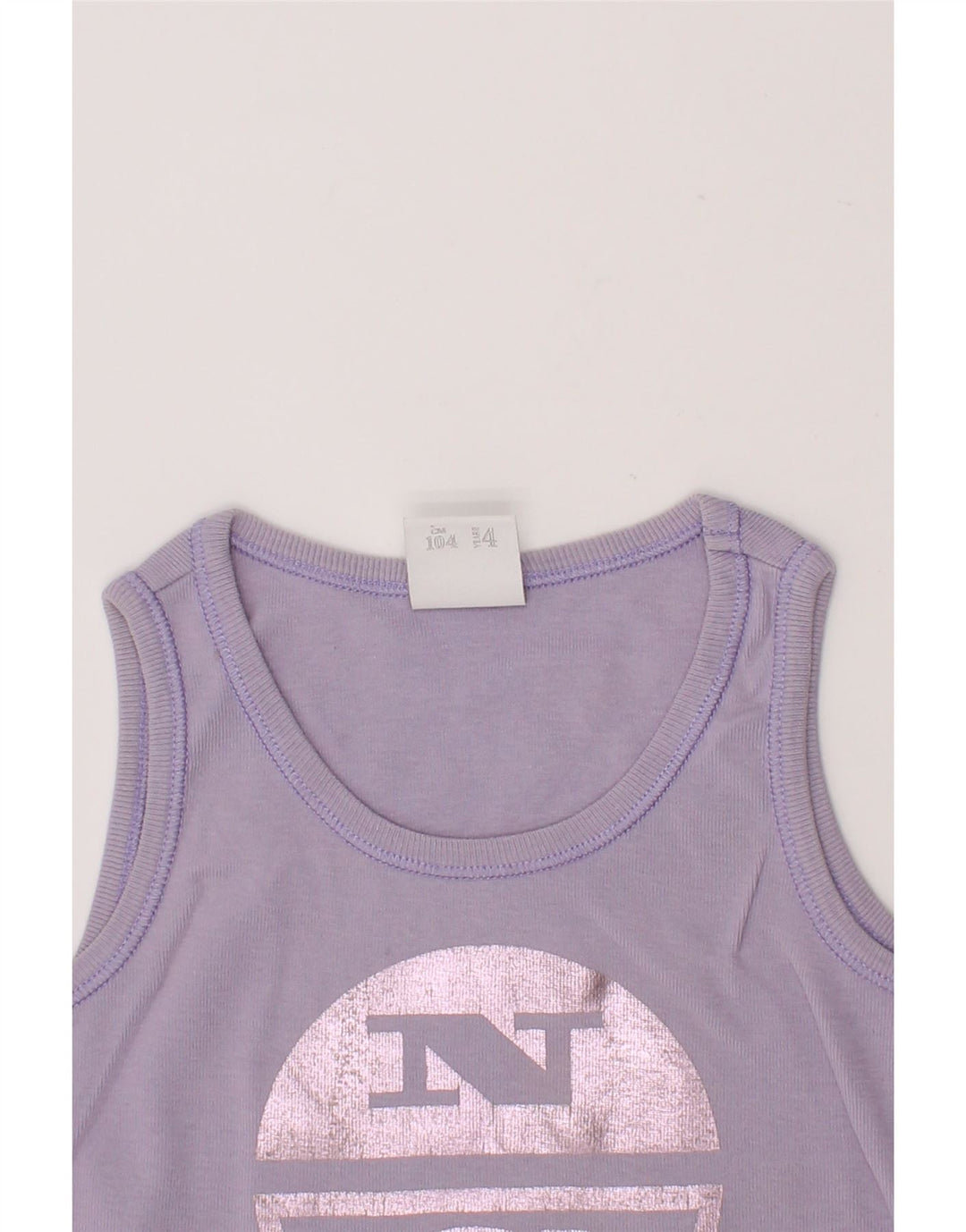 NORTH SAILS Girls Graphic Vest Top 3-4 Years Purple Cotton Vintage North Sails and Second-Hand North Sails from Messina Hembry 