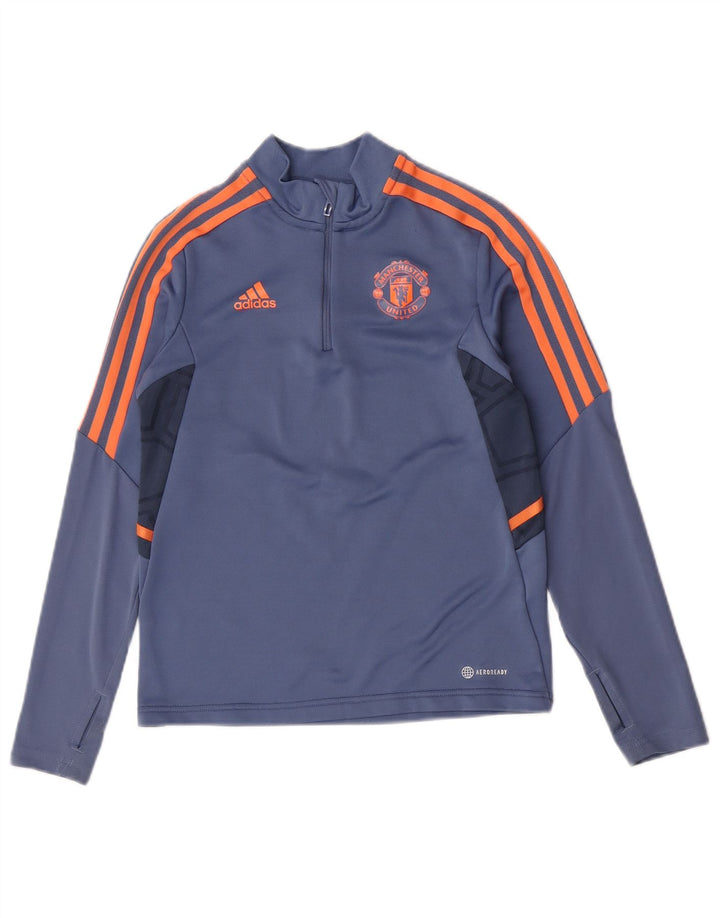Adidas Meninos Manchester United Pulôver Treino Top 11-12 Anos Azul