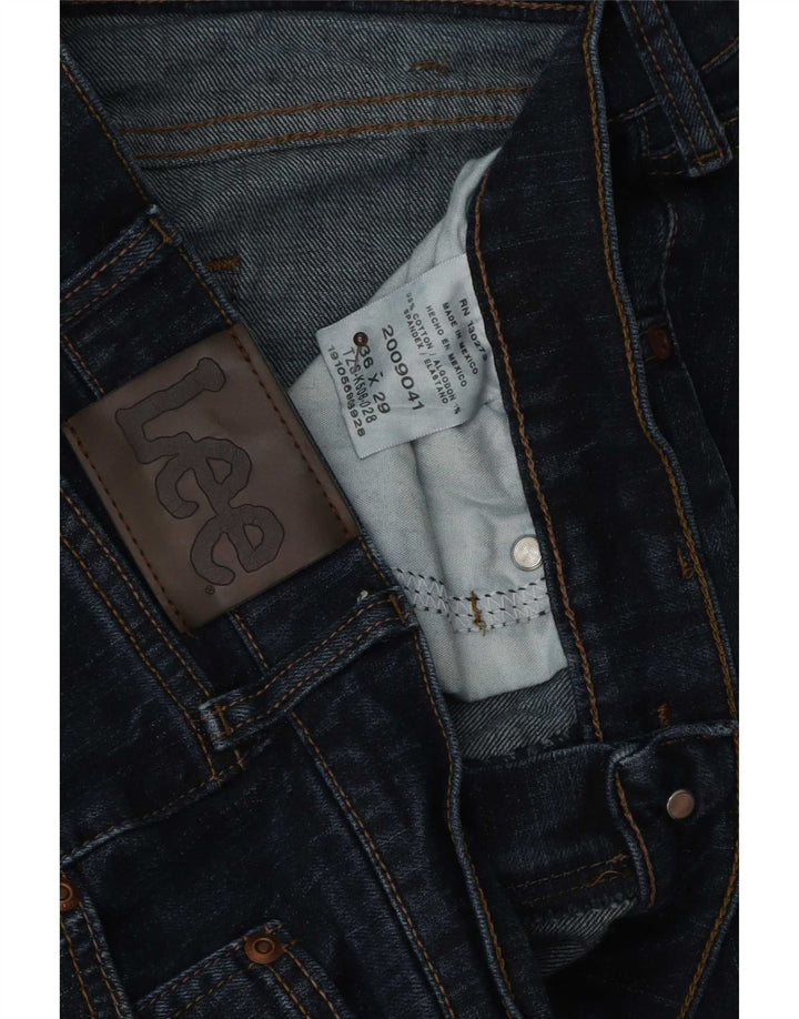 Lee Mens Straight Jeans W36 L29 Azul Marinho Algodão