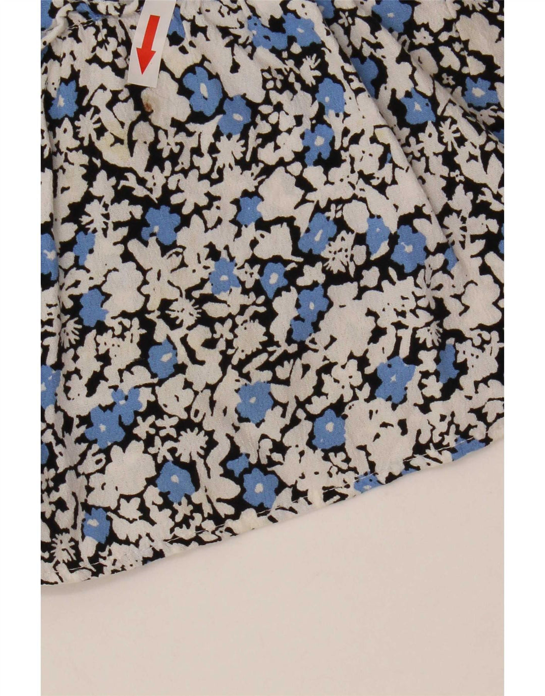 Calça quente feminina Zara pequena W26 viscose floral multicolorida