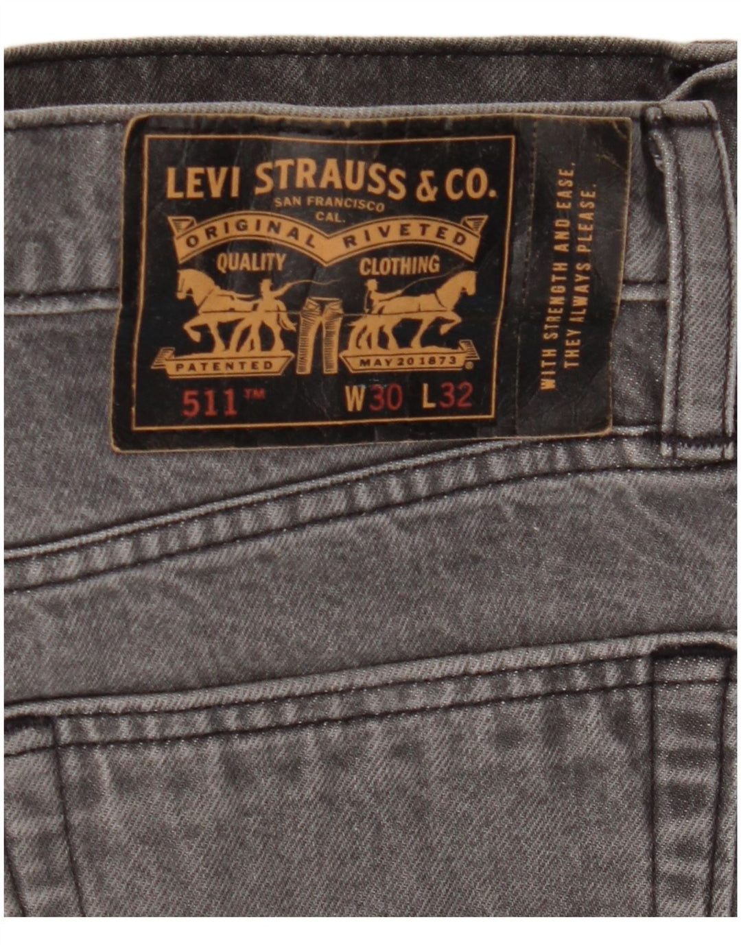 LEVI'S Masculino 511 Slim Jeans W30 L32 Algodão Cinza