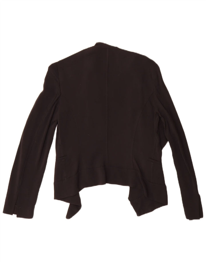Zara Womens Open Blazer Jacket Reino Unido 10 Pequeno Preto