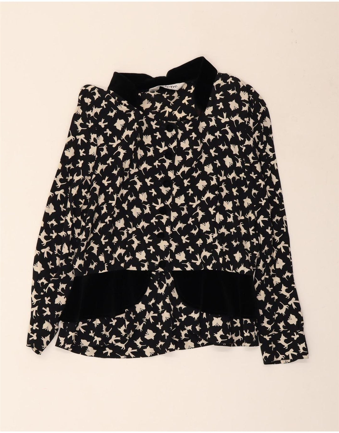 Blusa feminina SELENE com estampa abstrata Reino Unido 18 XL borboleta preta