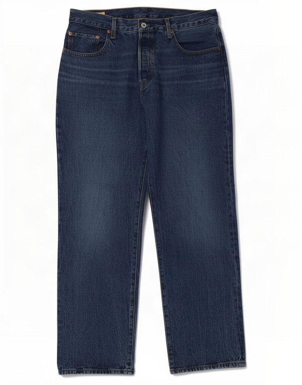 Calça jeans feminina Levi's 501 Straight W30 L30 azul algodão