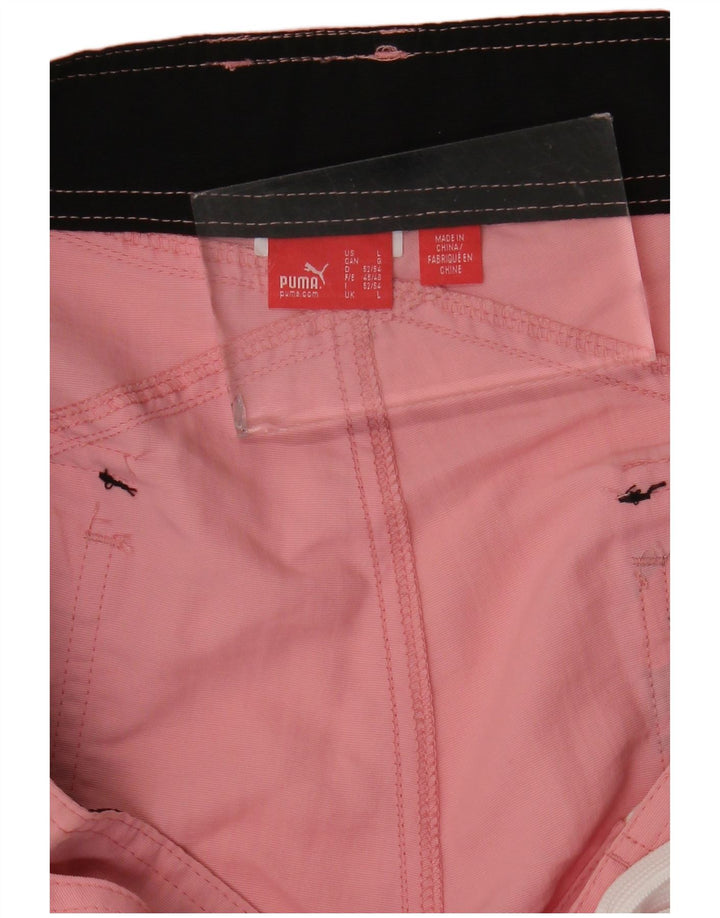 Shorts de natação masculinos Puma Graphic grande rosa