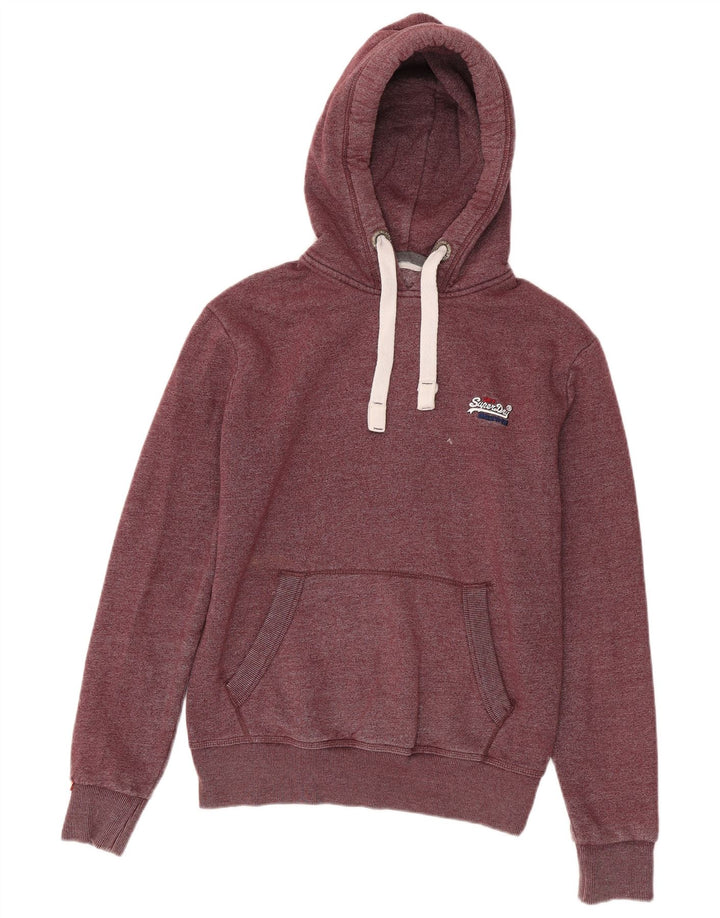 SUPERDRY Suéter masculino com capuz médio algodão Borgonha