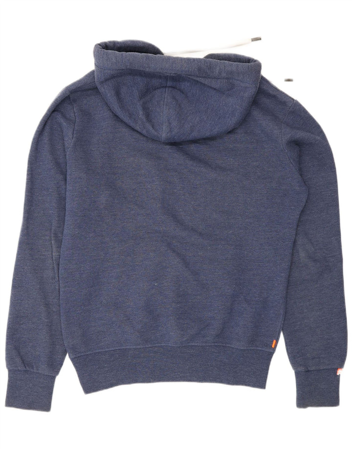 Superdry Mens Regular Fit Hoodie Jumper Pequeno Azul Algodão