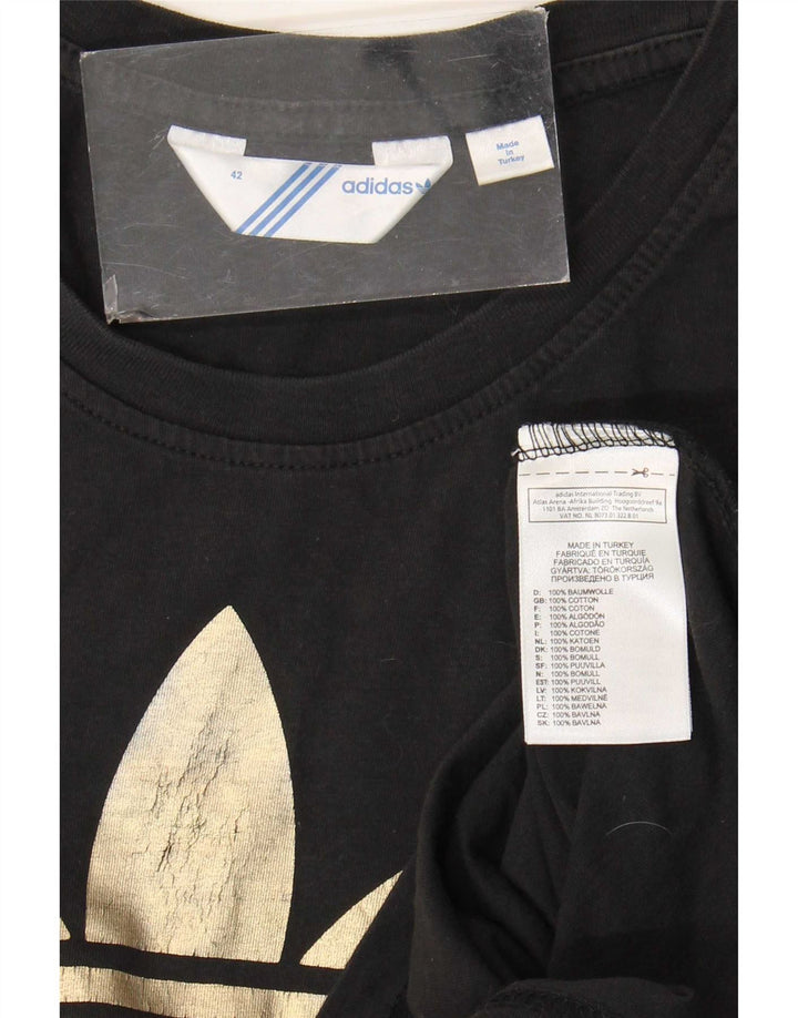 Camiseta gráfica feminina Adidas Top IT 42 médio algodão preto