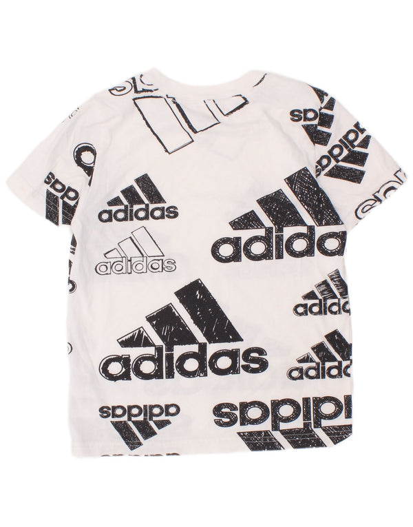 Camiseta Adidas Boys Regular Fit Graphic Top 5-6 Anos Algodão Branco