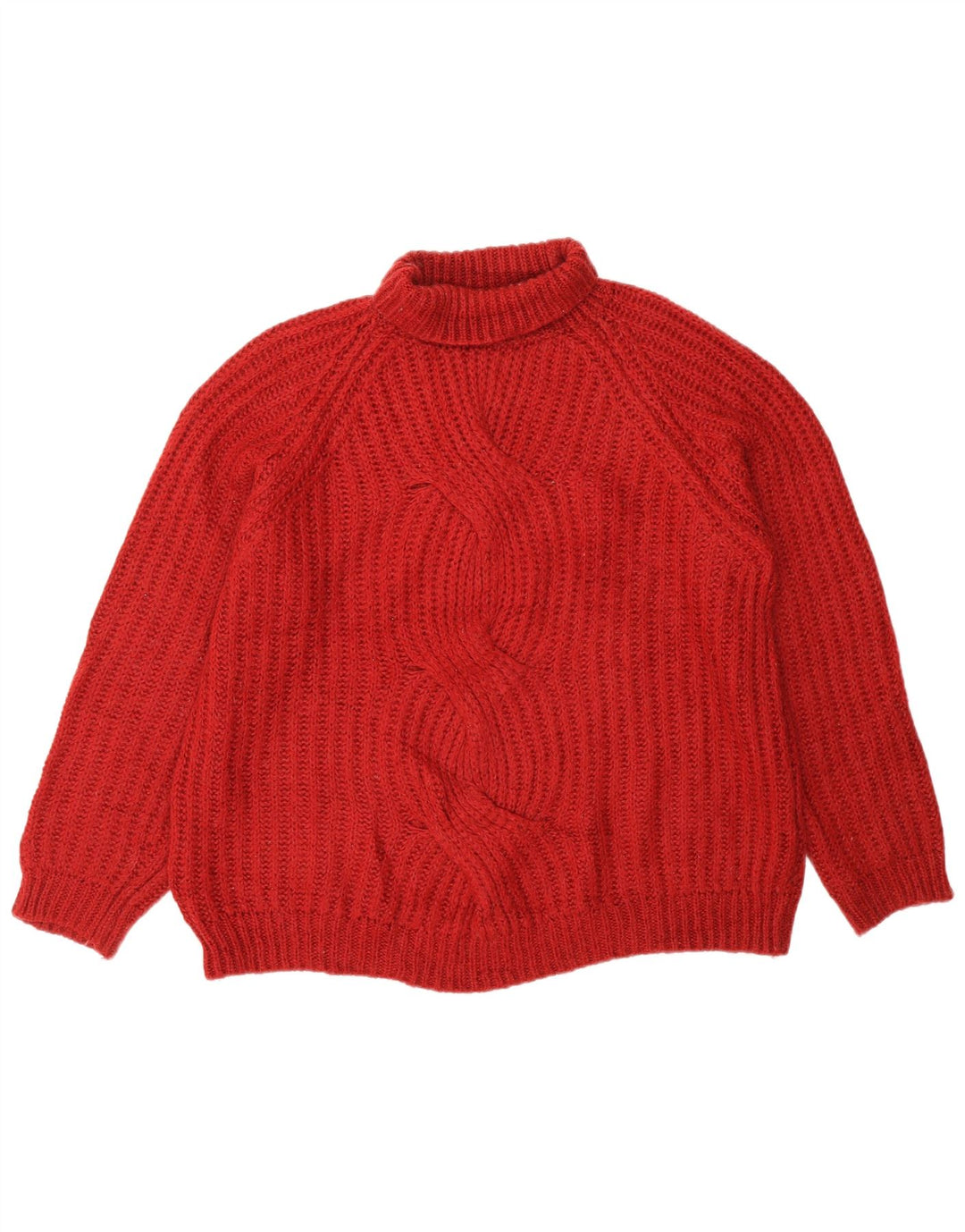 Suéter feminino Massimo Dutti com gola redonda Reino Unido 14 acrílico médio Borgonha