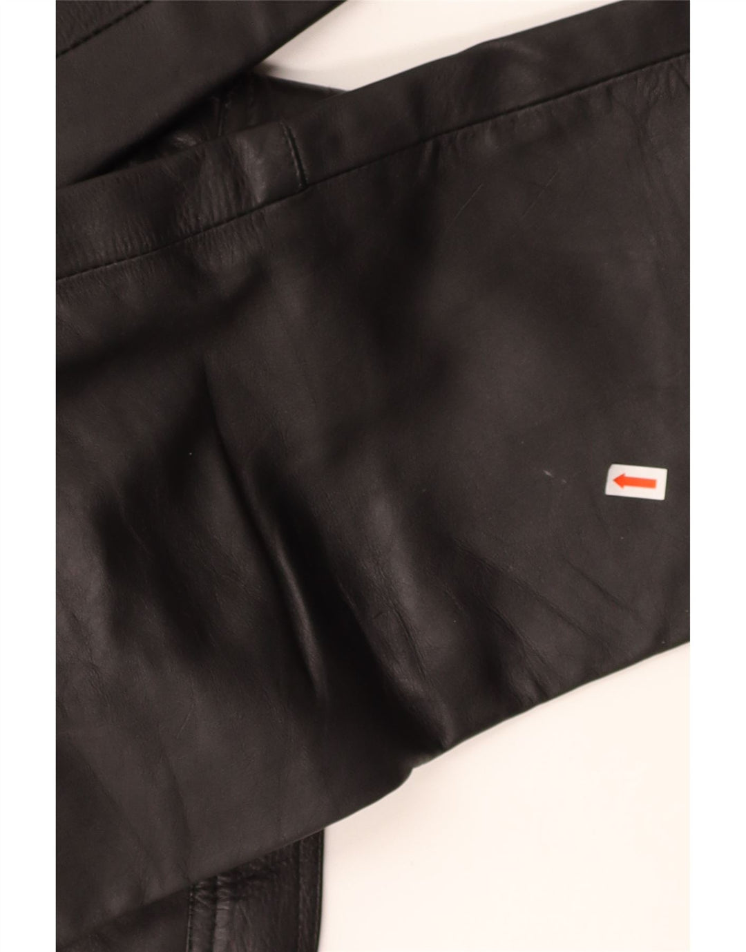 Calça feminina de couro cônico VINTAGE W30 L28 preta