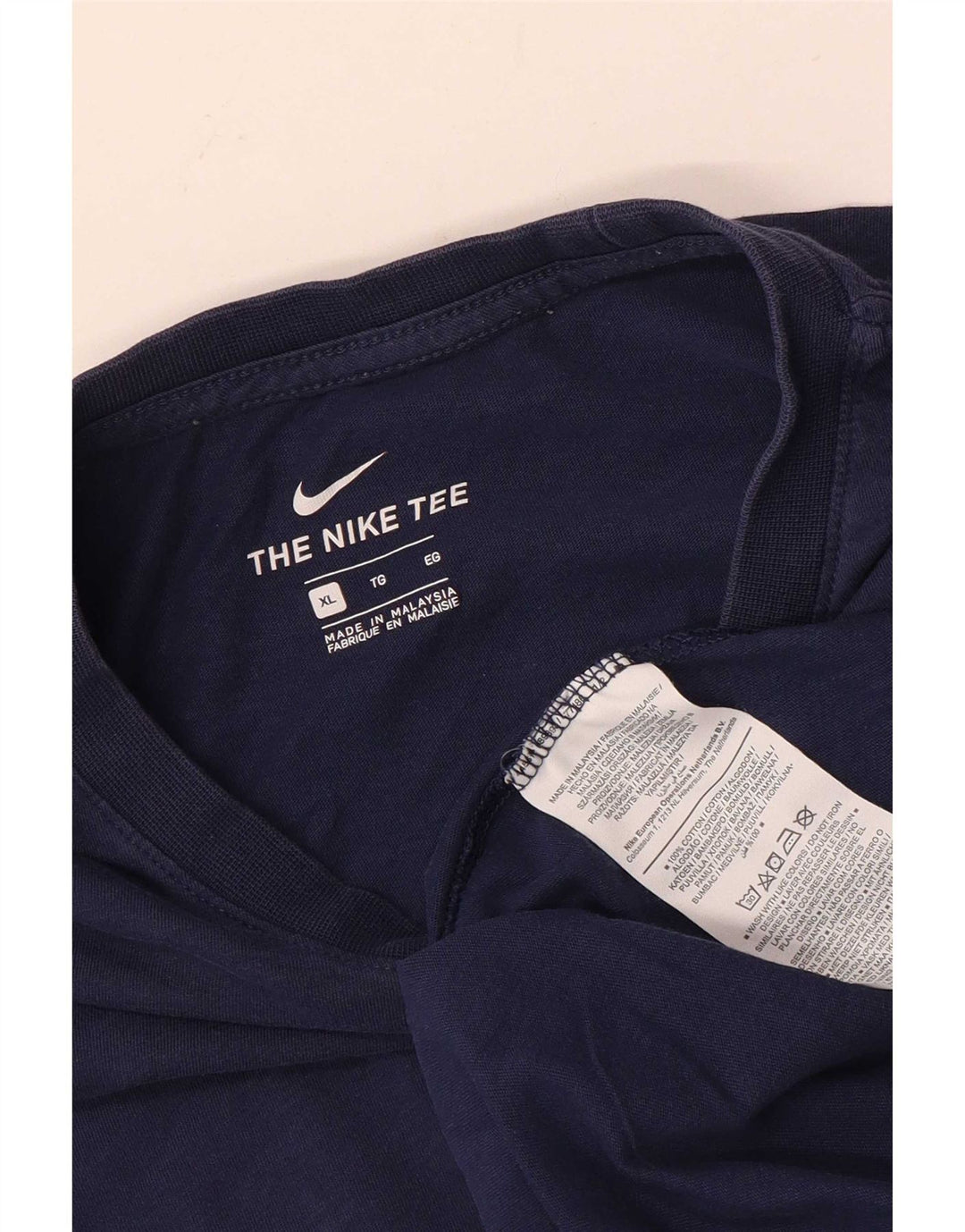 Camiseta masculina Nike Top XL azul marinho algodão