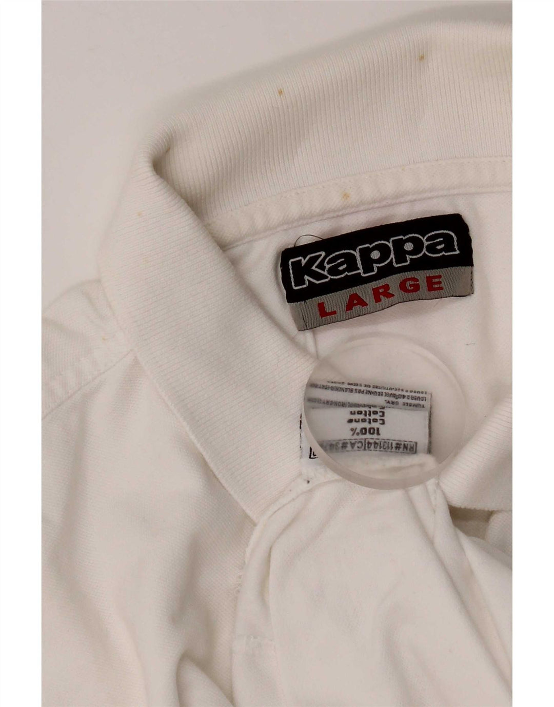 Camisa polo masculina Kappa grande algodão branco