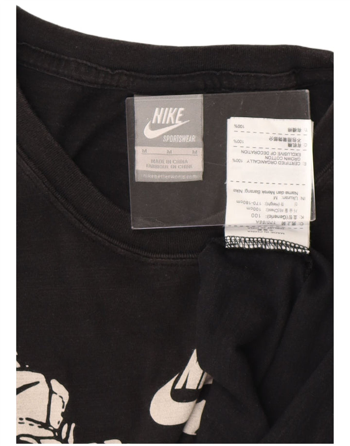 Camiseta Nike masculina gráfica Top médio algodão preto