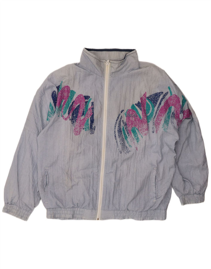 Jaqueta masculina BRUGI de ajuste solto com estampa gráfica XL azul poliéster