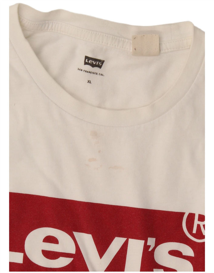 Camiseta gráfica masculina Levi's Top XL branca