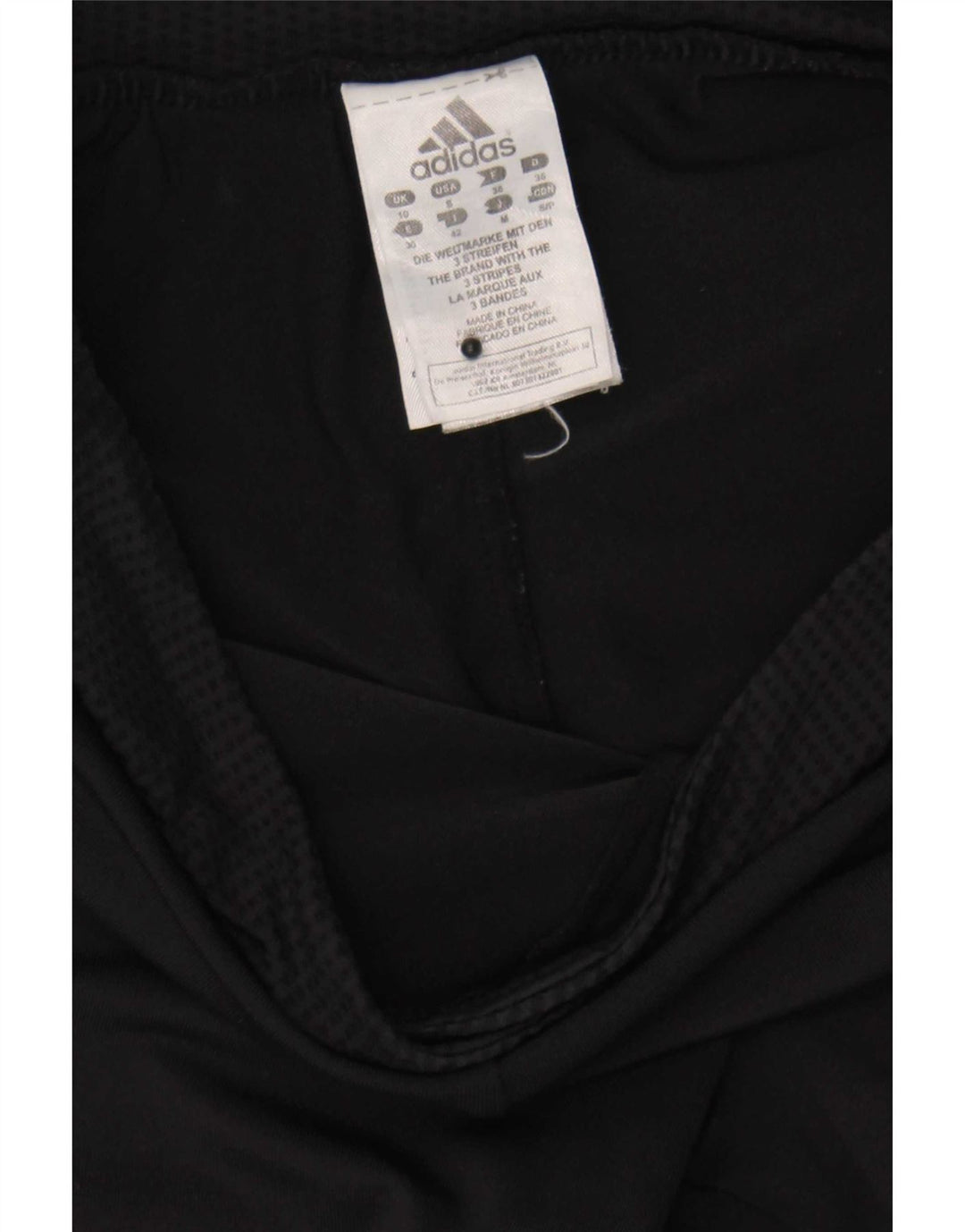 Calça de treino feminina Adidas UK 10 pequena poliamida preta
