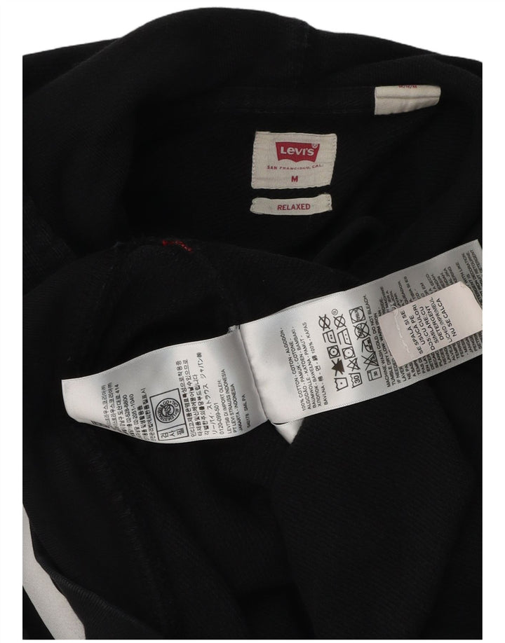 Moletom com capuz gráfico masculino Levi's médio preto algodão