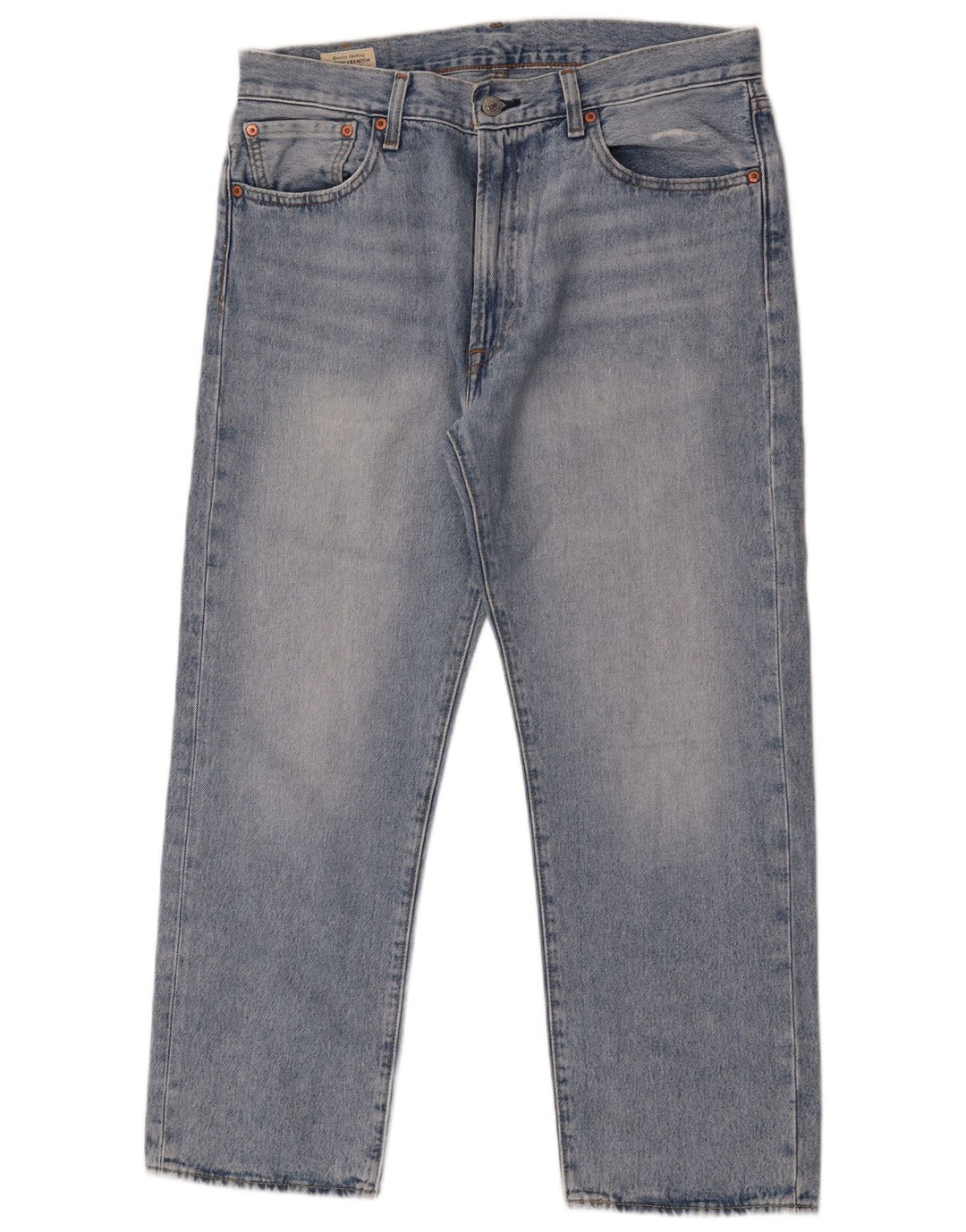 LEVI'S Masculino 551 Straight Jeans W33 L27 Azul Algodão