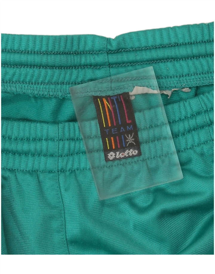 Calça esportiva masculina Lotto com estampa grande bloco colorido turquesa