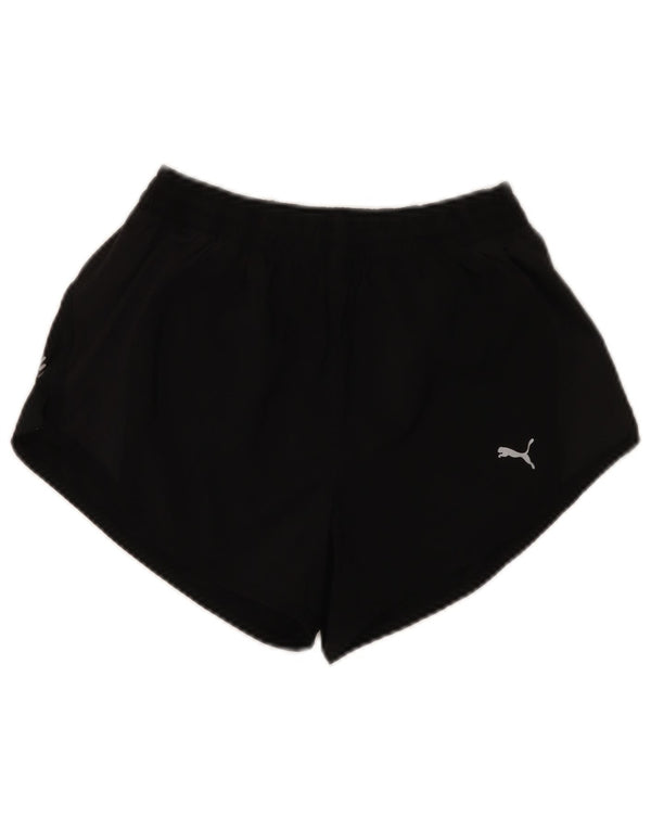 Shorts esportivos femininos Puma UK 10 pequeno poliéster preto