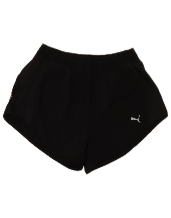 Shorts esportivos femininos Puma UK 10 pequeno poliéster preto