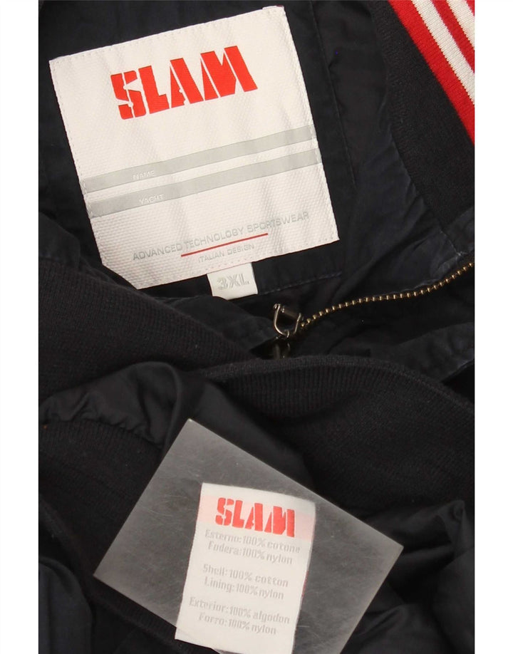 Jaqueta bomber masculina Slam UK 46 3XL algodão azul marinho