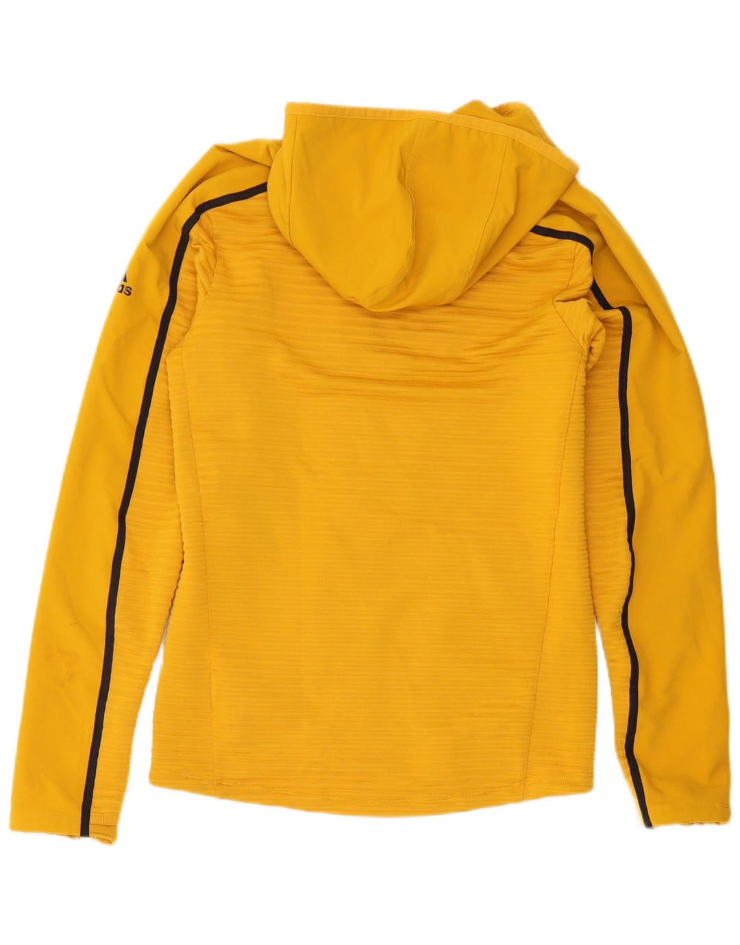 Adidas masculino zip moletom com capuz pequeno poliéster amarelo