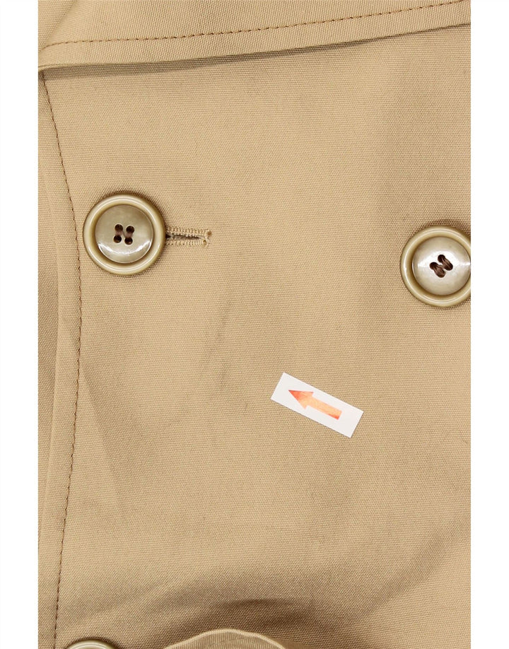 NINO Mens Trench Coat UK 38 Poliéster Bege Médio
