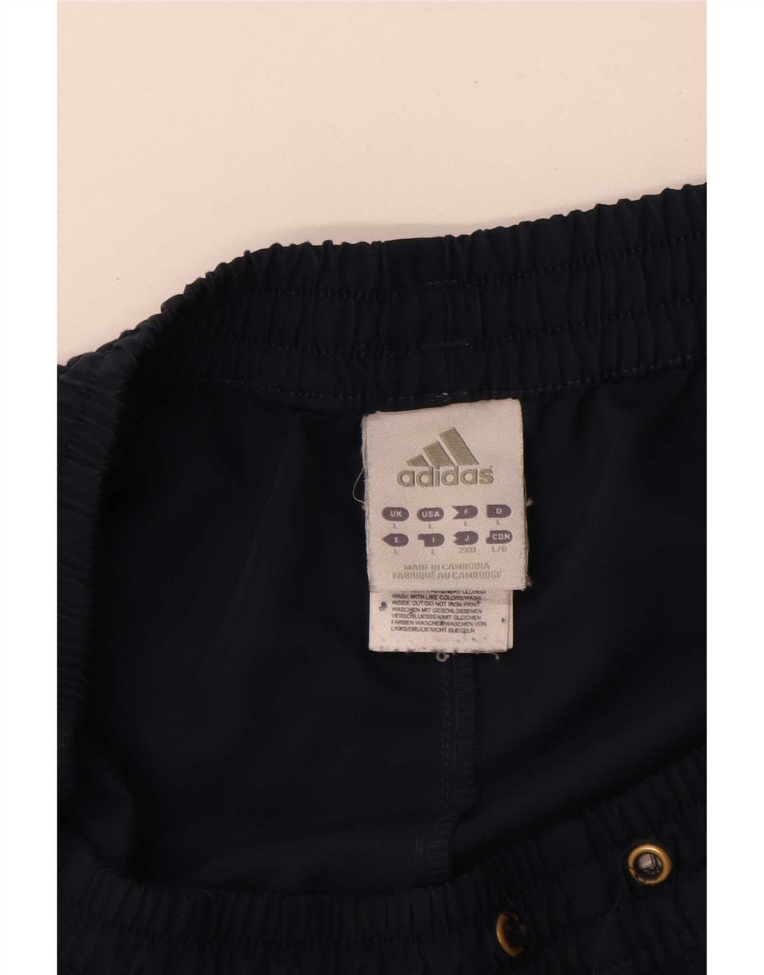 Calça de treino masculina Adidas Graphic grande poliéster azul marinho