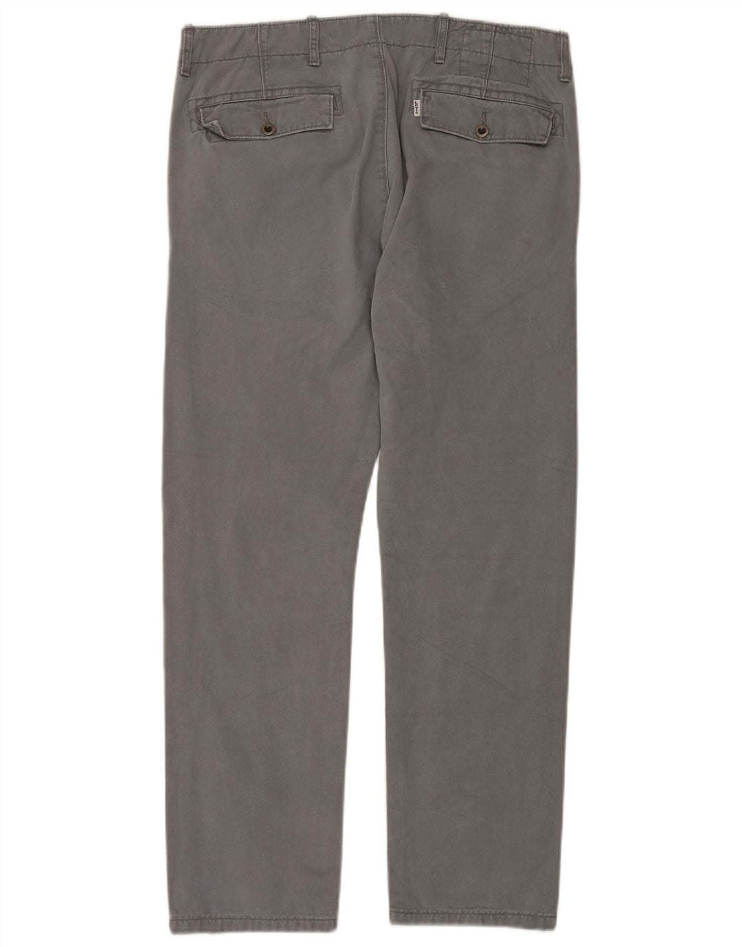 Calças Chino retas masculinas LEVI'S W33 L30 algodão cinza