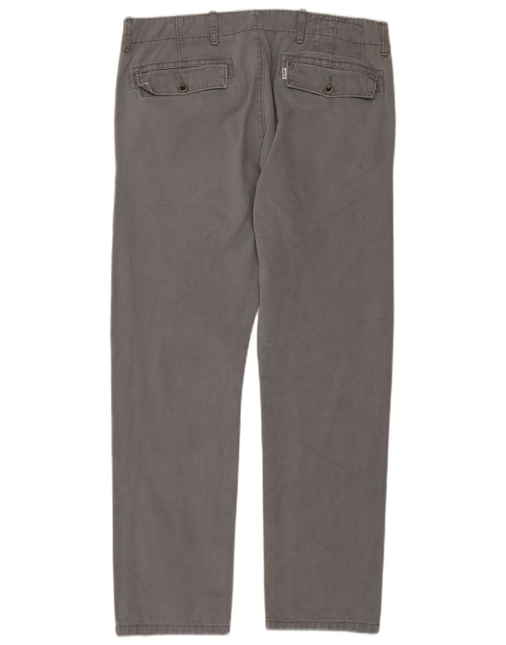 Calças Chino retas masculinas LEVI'S W33 L30 algodão cinza