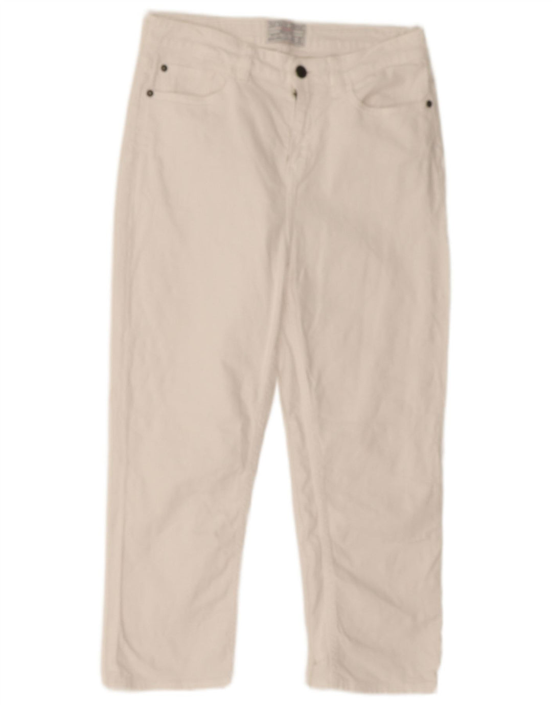 Fat Face Womens Capri Jeans UK 12 Médio W28 L20 Algodão Branco