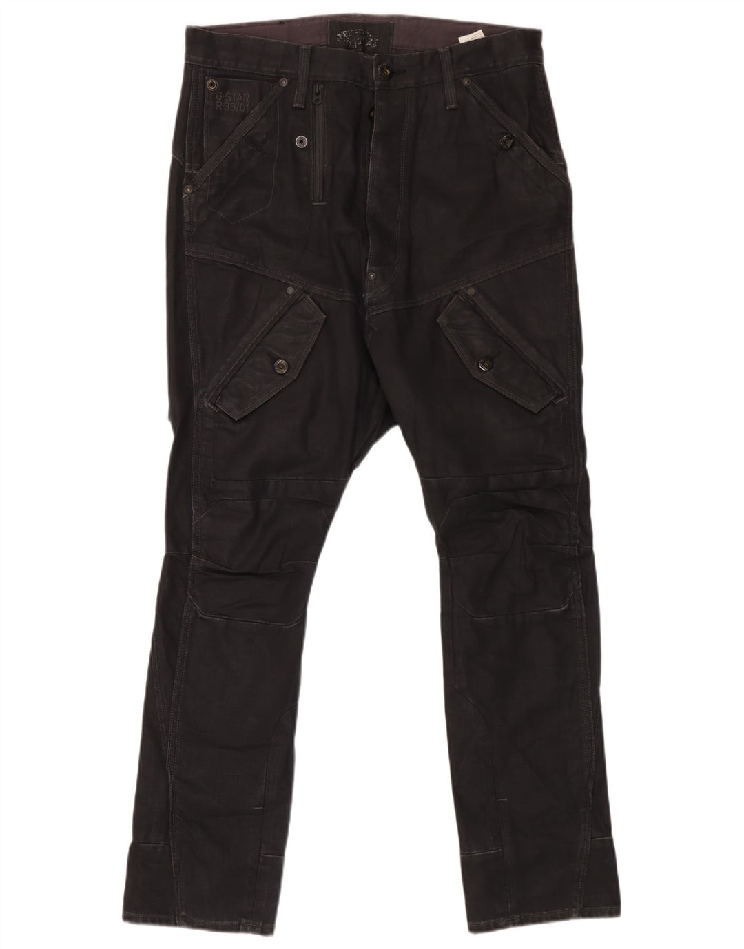 Calça cargo slim masculina G-Star W33 L32 algodão preto