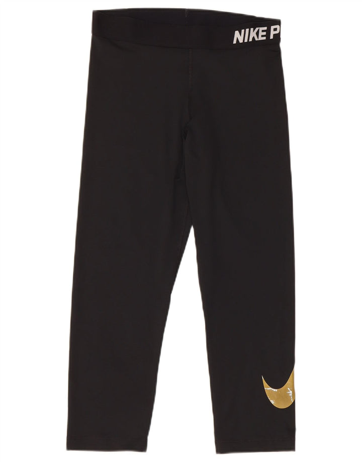 Leggings Nike Dri Fit Graphic Capri UK 12 Médio Preto Poliéster