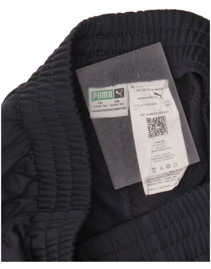 Calça de treino PUMA Boys Graphic Joggers 13-14 anos grande azul marinho