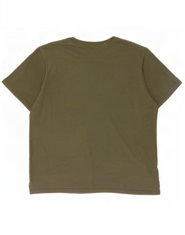 Camiseta masculina regular PEPE Jeans grande algodão cáqui