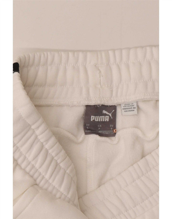 Calça de treino masculina Puma Joggers pequeno branco
