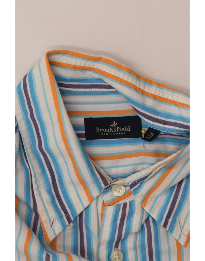 Camisa masculina BROOKSFIELD tamanho 42 grande listrada azul