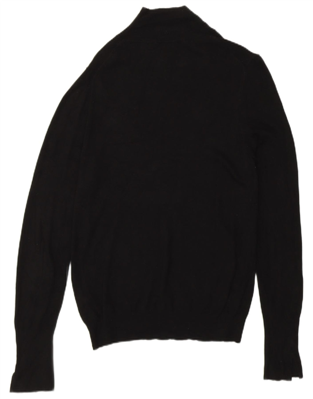 Suéter feminino Zara com gola tartaruga Reino Unido 14 viscose preta média