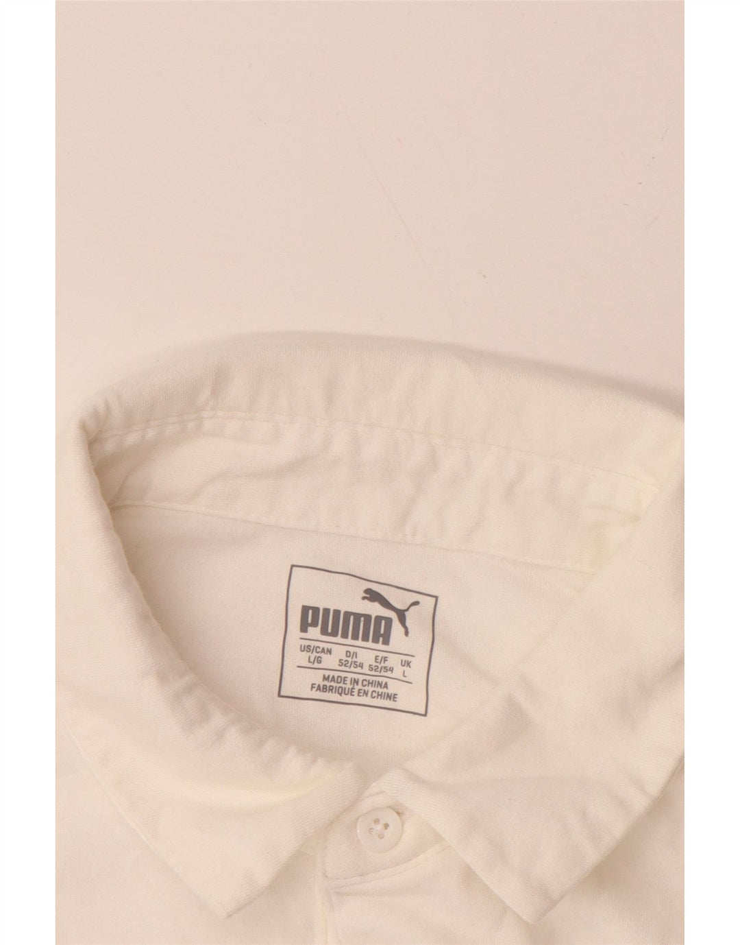 Camisa polo masculina PUMA grande algodão branco