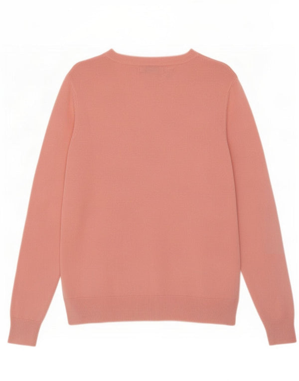 Suéter feminino Marks & Spencer com gola canoa Reino Unido 12 acrílico rosa médio
